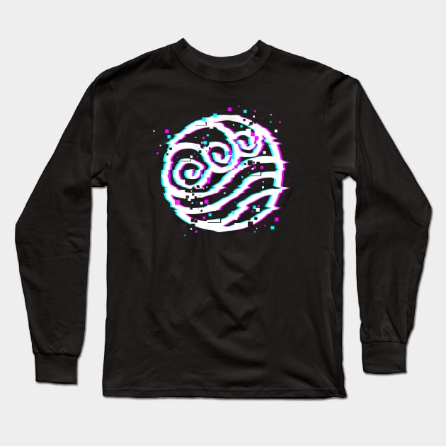 Waterbending Glitch Long Sleeve T-Shirt by Silentrebel